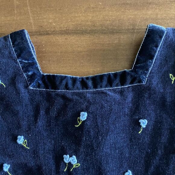 Talbots Navy Blue Corduroy Dress Girls' 3 - Picture 7 of 8